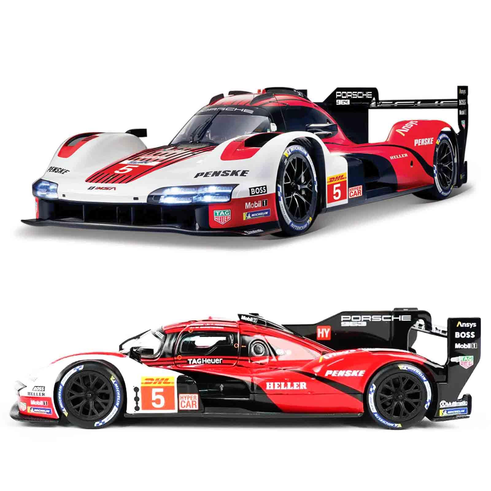 Amazon | Xiangtat Bburago 1:24 ポルシェ 963 5# レーシングカー 合金